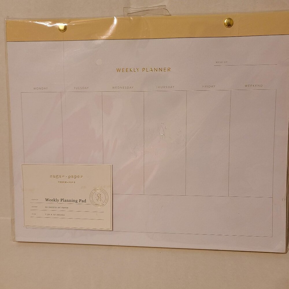 SUGAR PAPER WEEKLY PLANNING PAD